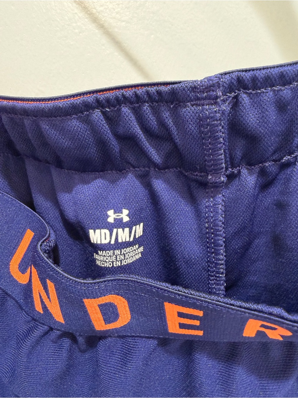 Under Armour Women's Play Up 3.0 Athletic Run Shorts Blue Purple Orange Medium - Picture 7 of 9